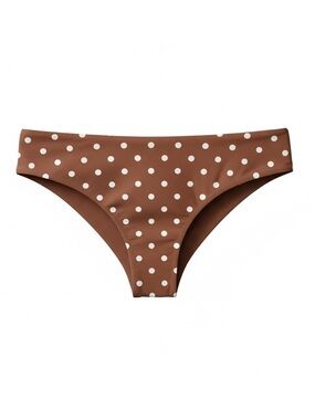 Brown Polka Dot Bikini Bottoms